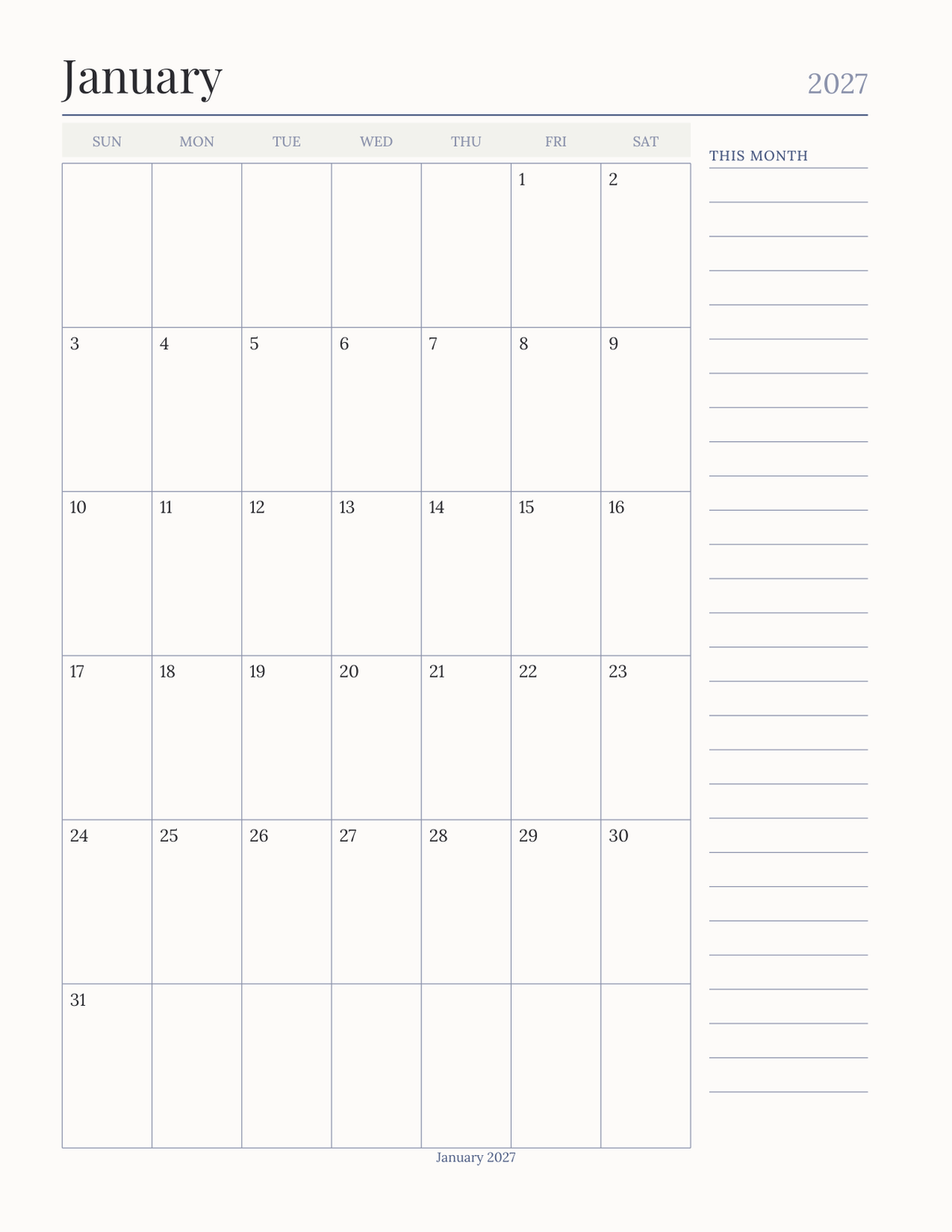 The Music Practice Planner 2027 — sample page 6