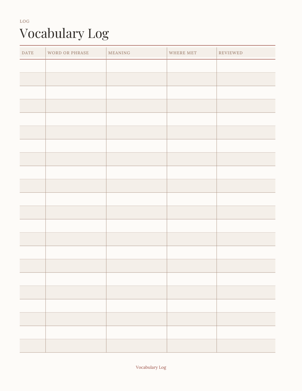 The Language Learning Planner 2027 — sample page 4
