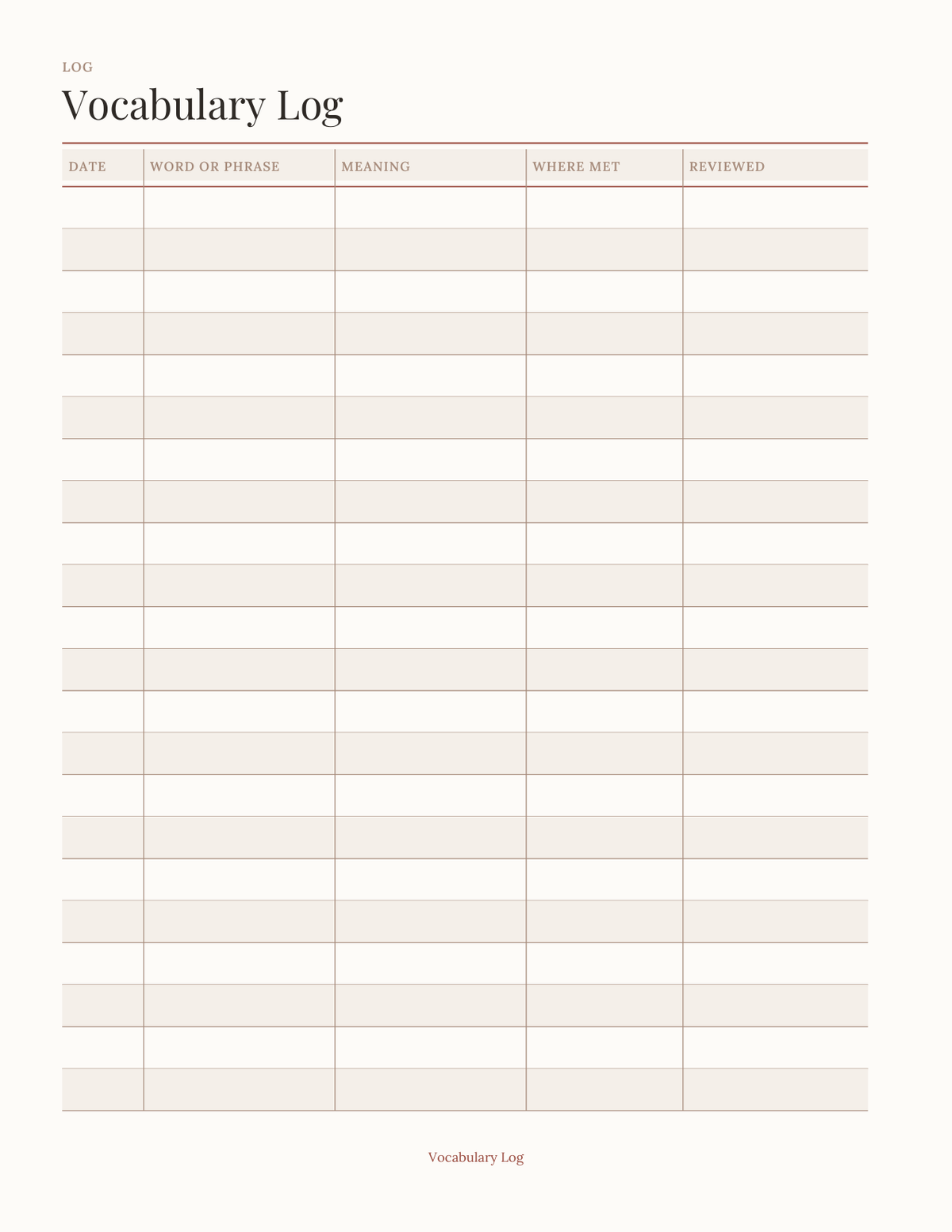 The Language Learning Planner 2027 — sample page 4