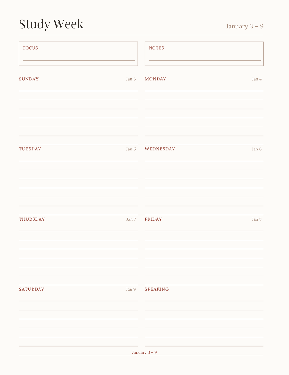 The Language Learning Planner 2027 — sample page 8