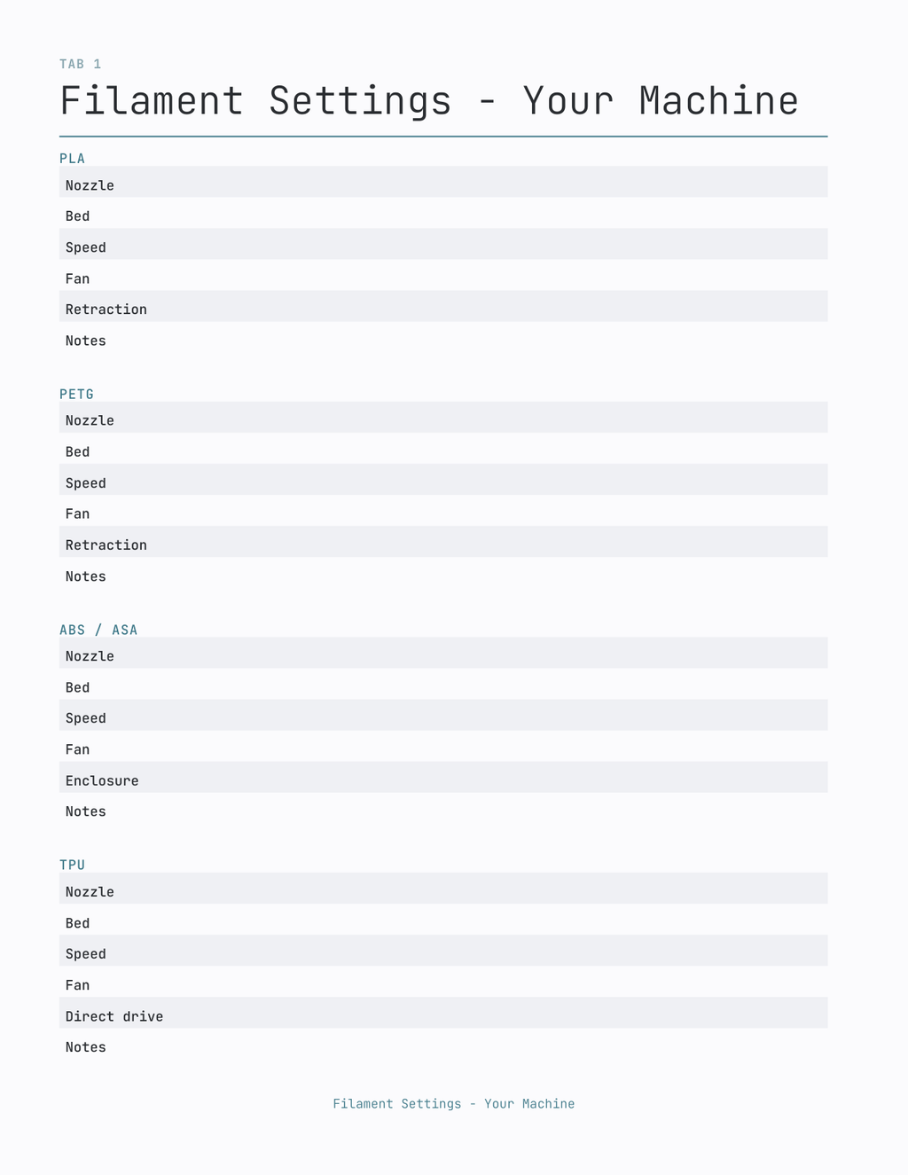 The 3D Printing & Maker Planner 2027 — sample page 2