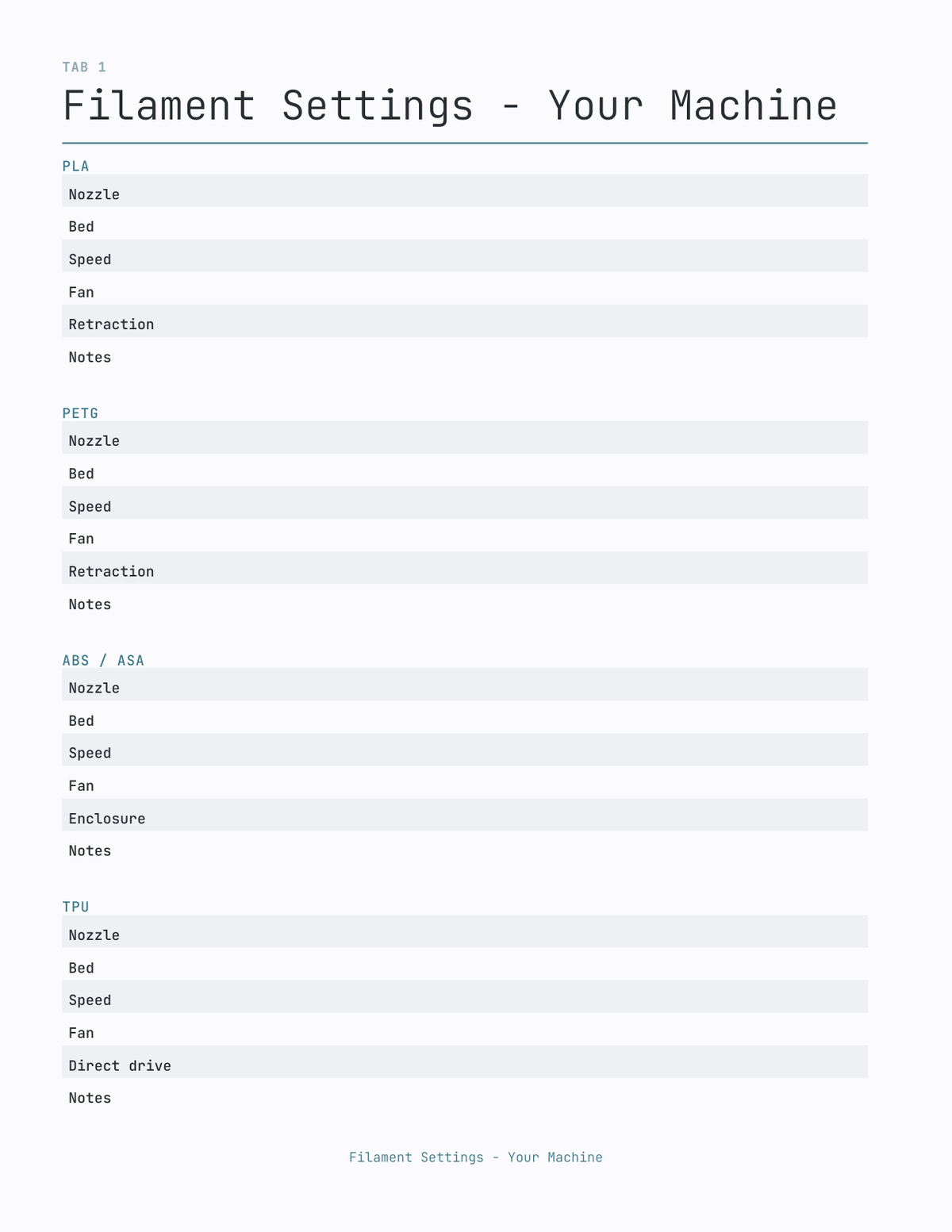 The 3D Printing & Maker Planner 2027 — sample page 2