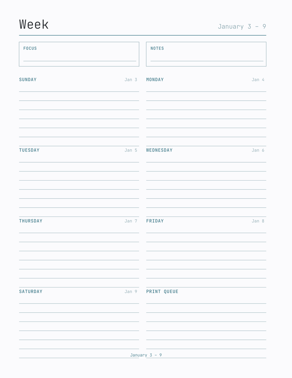 The 3D Printing & Maker Planner 2027 — sample page 6