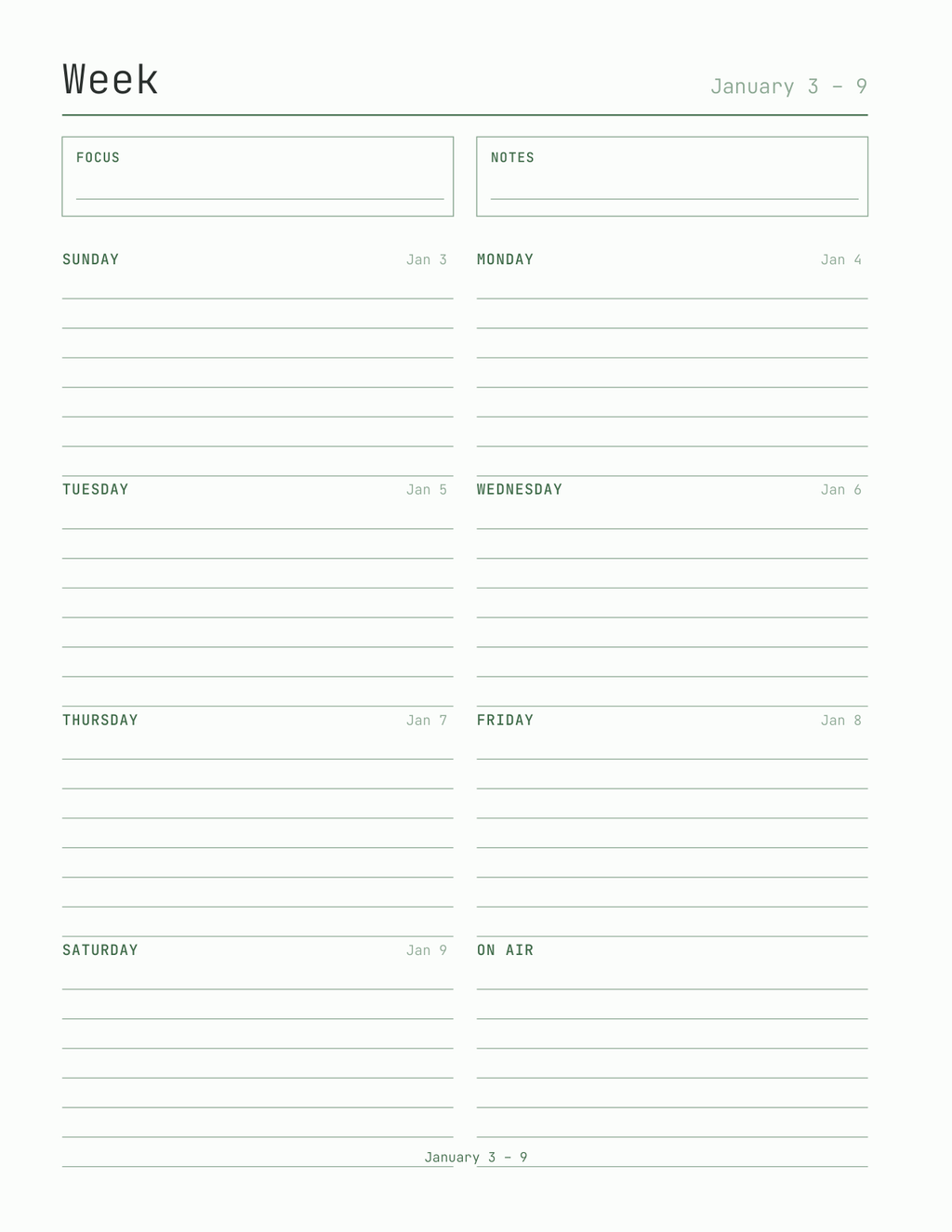The Ham Radio Planner 2027 — sample page 6