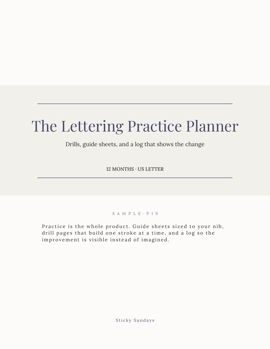 The Lettering Practice Planner 2027 cover