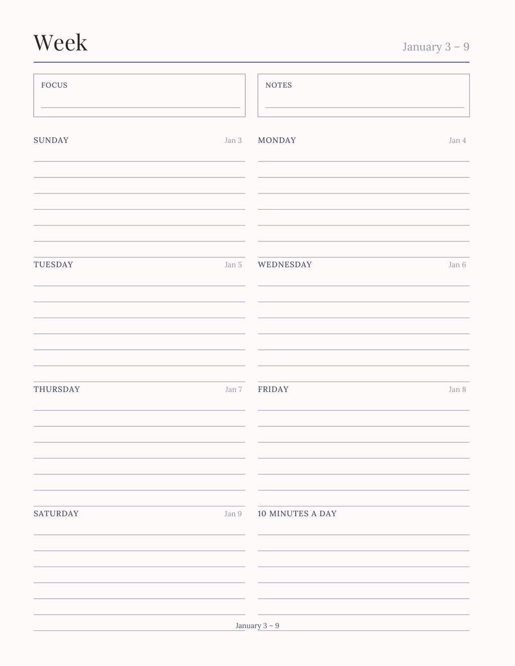 The Lettering Practice Planner 2027 — sample page 6