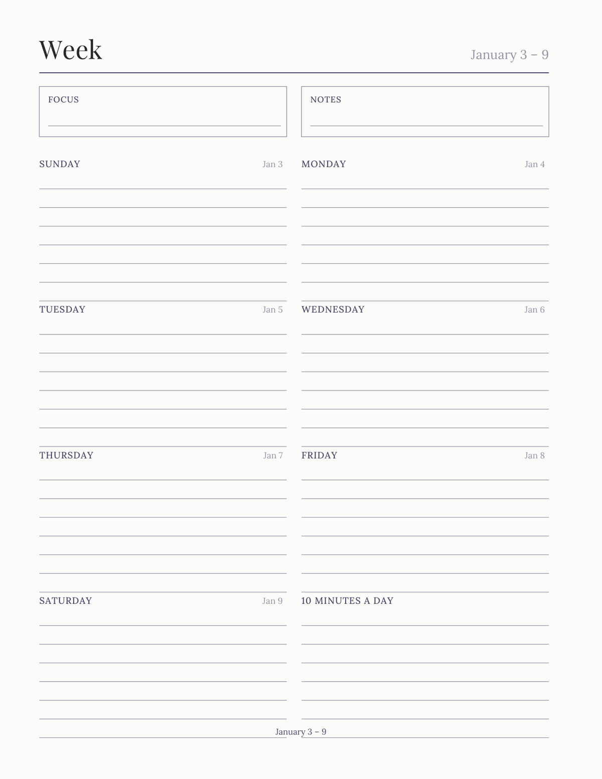 The Lettering Practice Planner 2027 — sample page 6