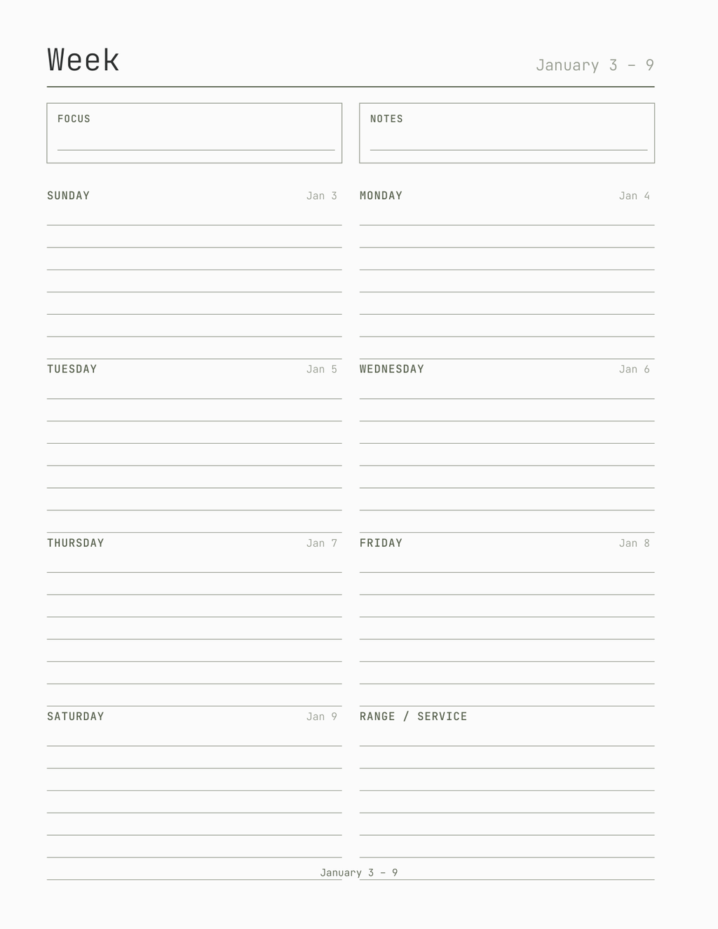 The Firearms Maintenance & Range Log 2027 — sample page 6