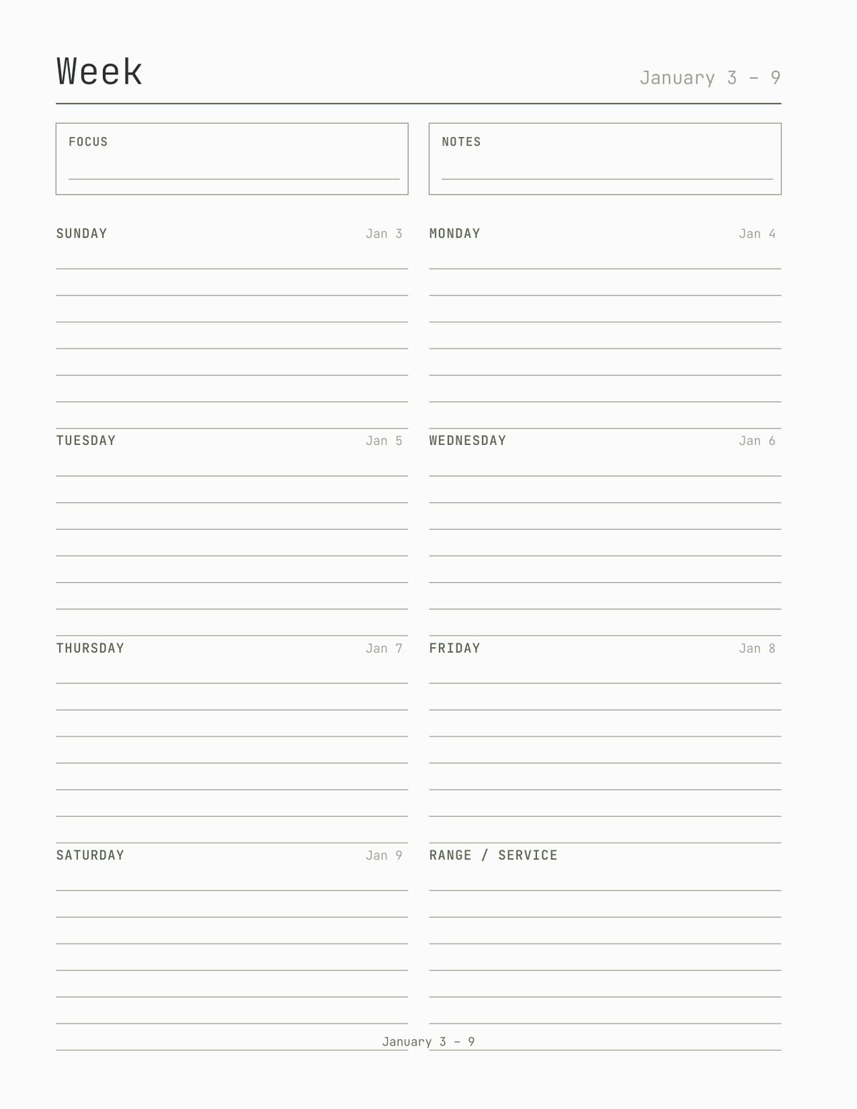 The Firearms Maintenance & Range Log 2027 — sample page 6
