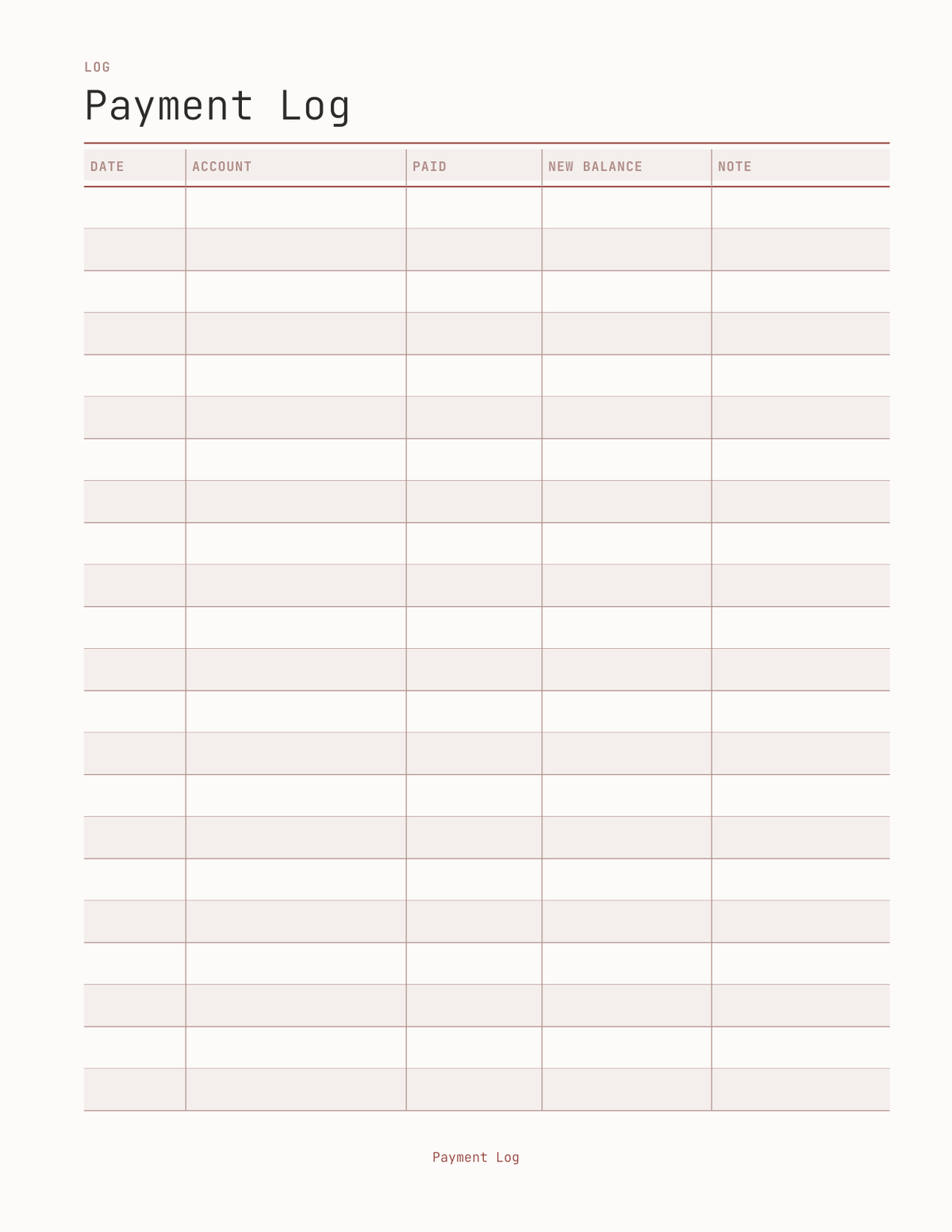 The Debt Payoff Planner 2027 — sample page 3