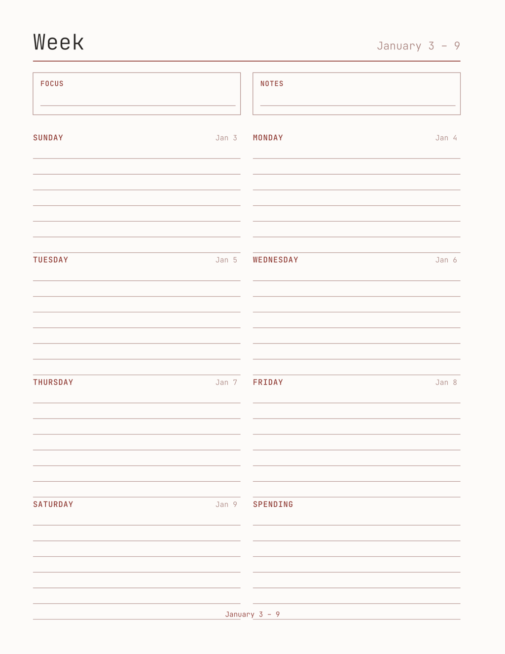 The Debt Payoff Planner 2027 — sample page 6