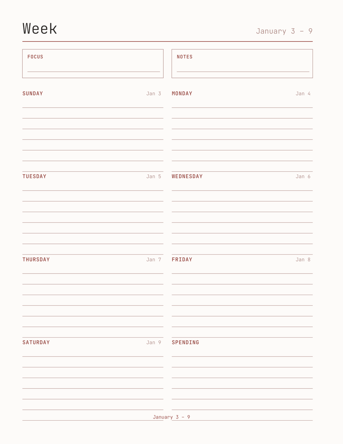 The Debt Payoff Planner 2027 — sample page 6