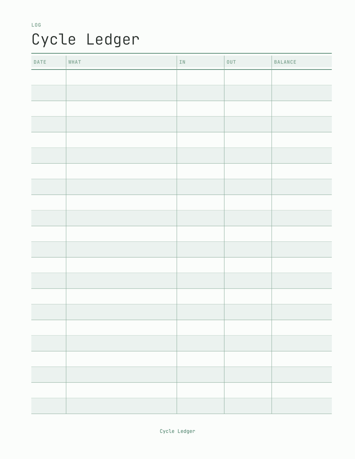 The Pay Period Budget Planner 2027 — sample page 3