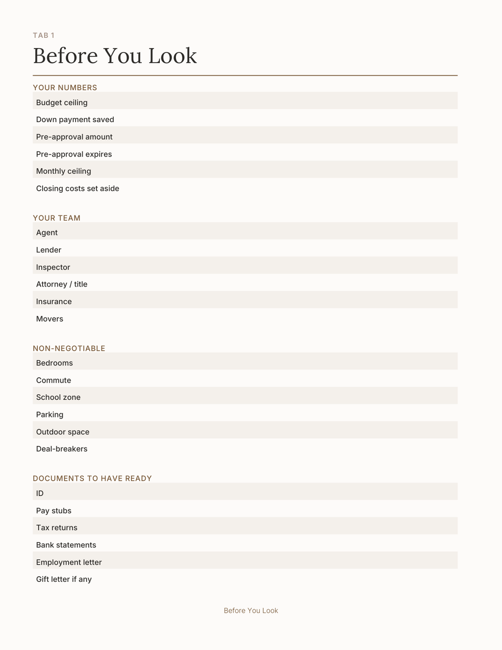 The Home Buying Planner 2027 — sample page 2