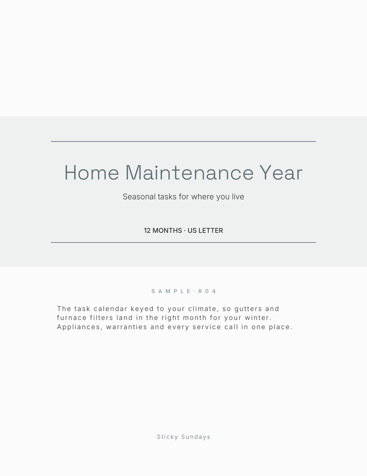 The Home Maintenance Planner 2027 cover