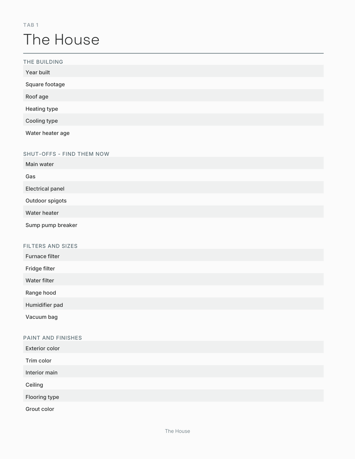 The Home Maintenance Planner 2027 — sample page 2