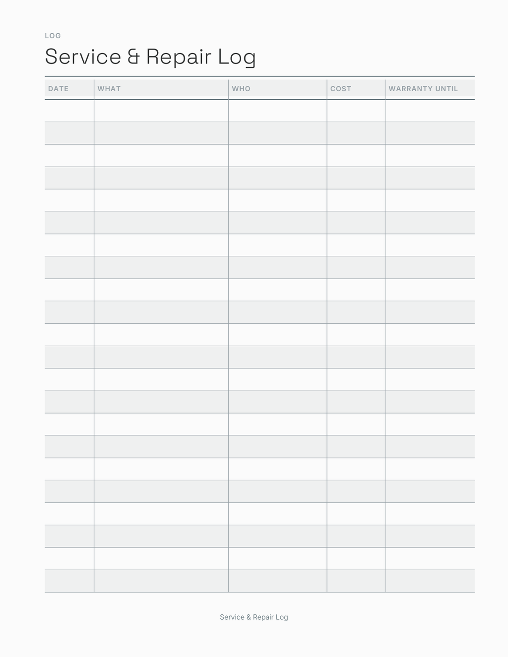 The Home Maintenance Planner 2027 — sample page 3