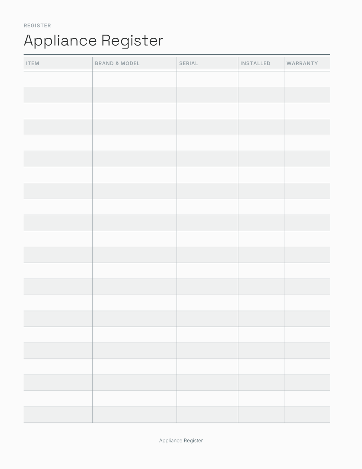 The Home Maintenance Planner 2027 — sample page 8