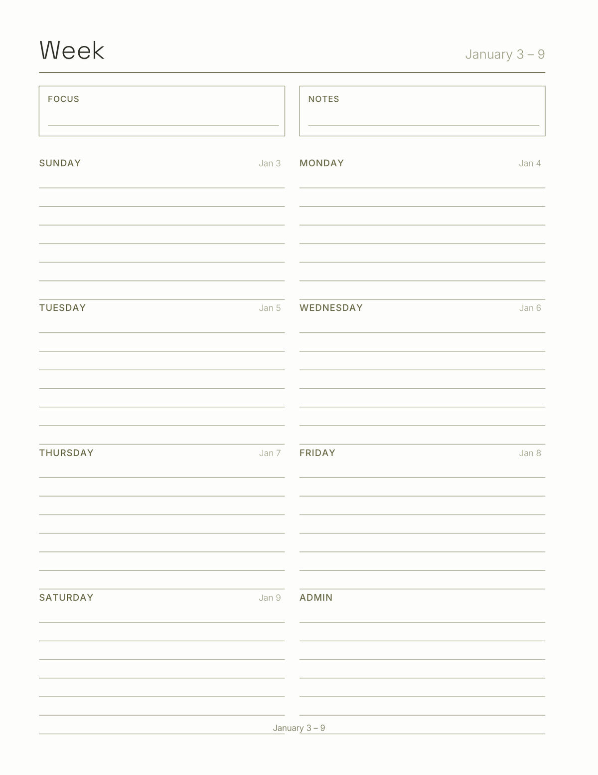 The Household Document Organizer 2027 — sample page 6