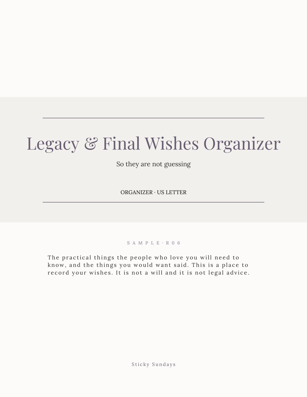 The Legacy & Final Wishes Organizer 2027 cover