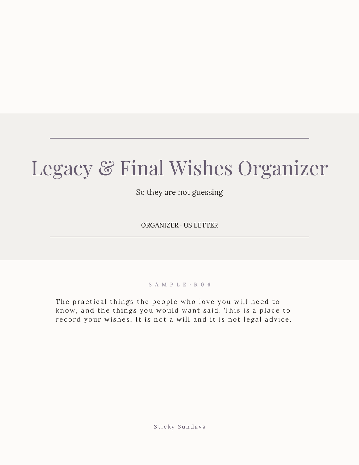 The Legacy & Final Wishes Organizer 2027 cover