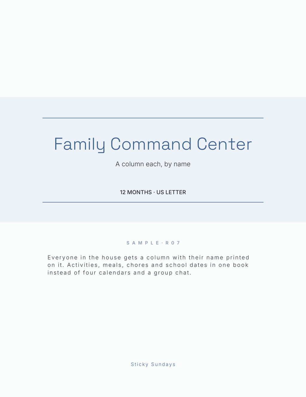 The Family Command Center Planner 2027 cover