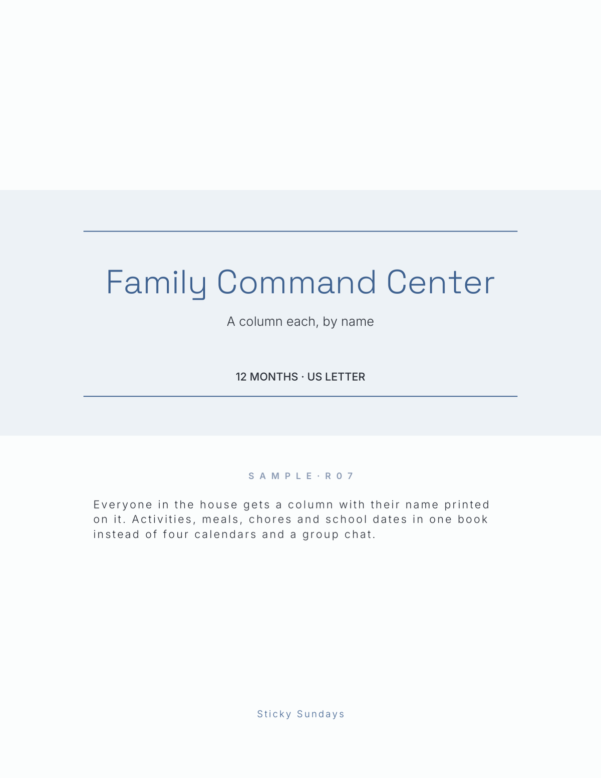 The Family Command Center Planner 2027 cover