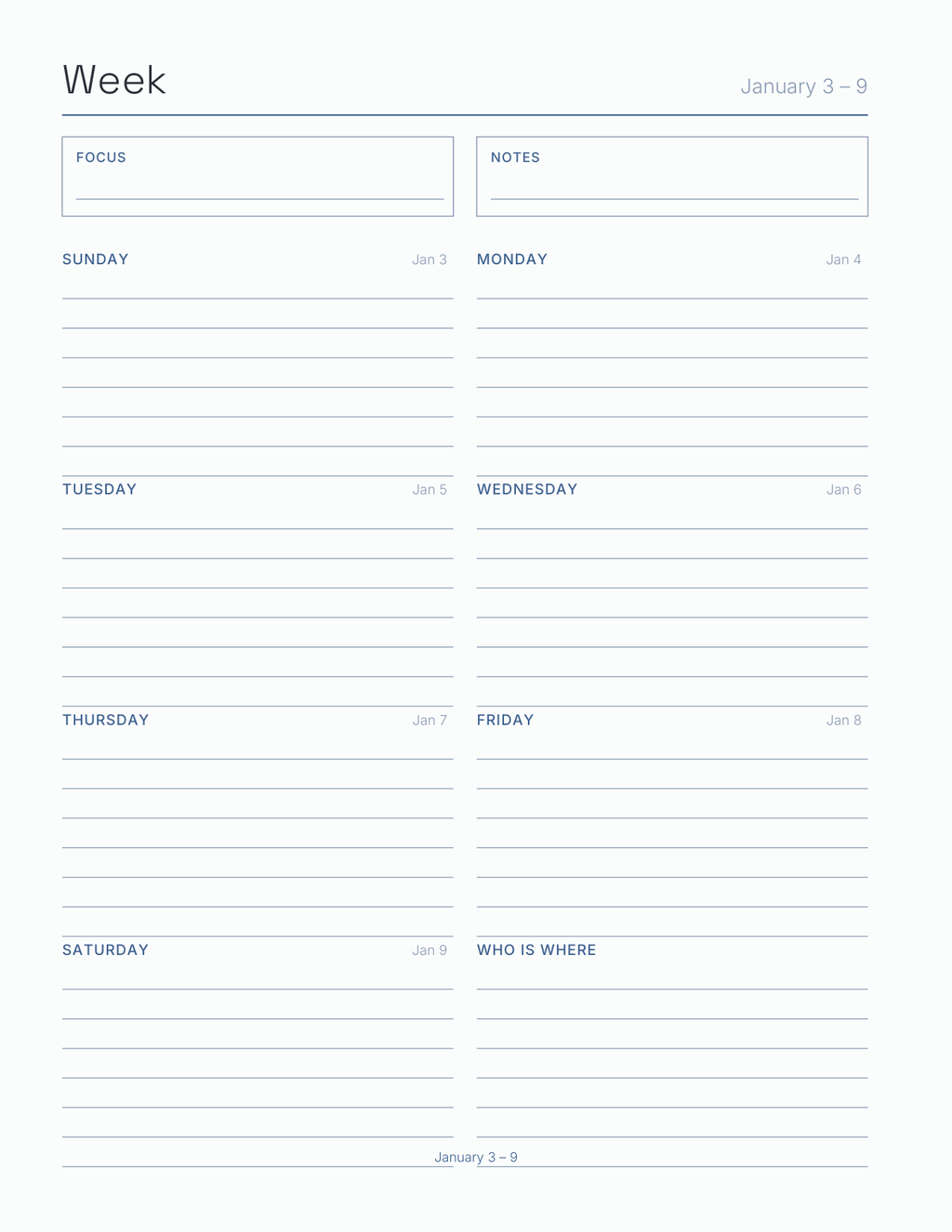 The Family Command Center Planner 2027 — sample page 6