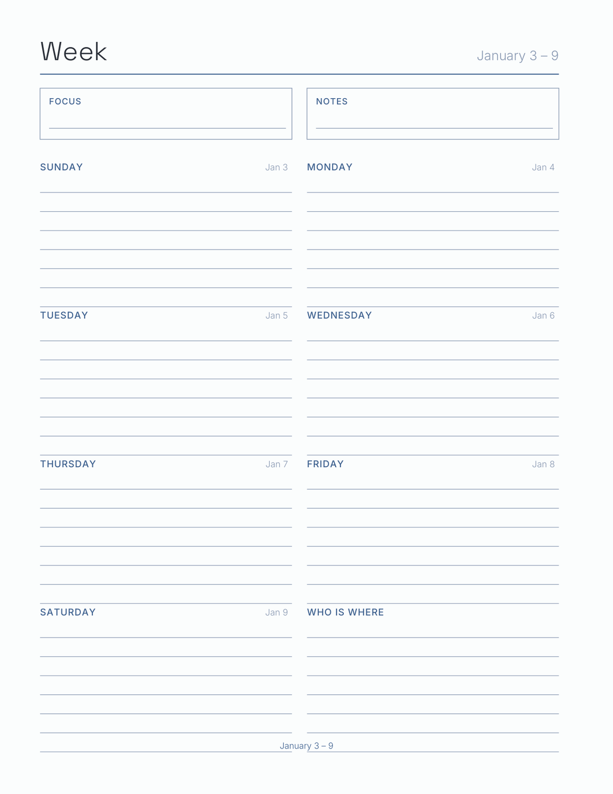 The Family Command Center Planner 2027 — sample page 6