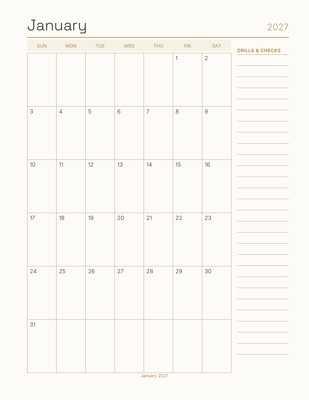 The Emergency Preparedness Planner 2027 — sample page 5