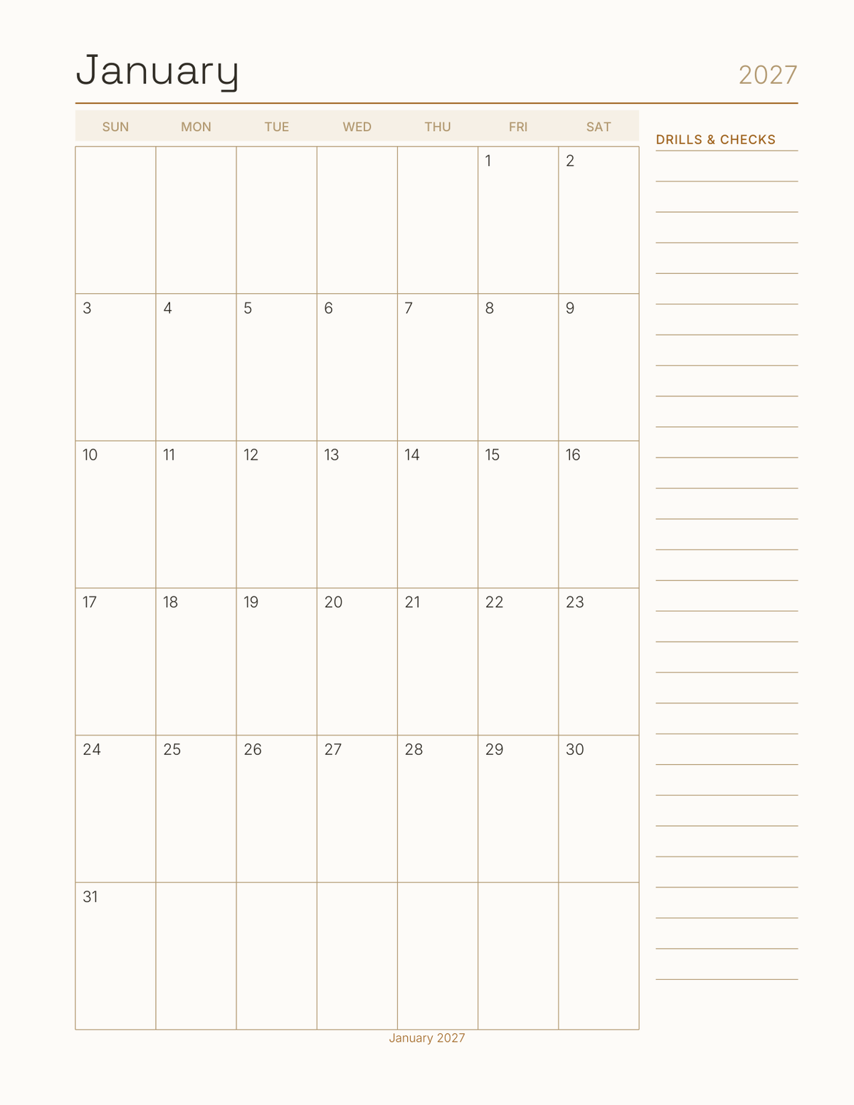 The Emergency Preparedness Planner 2027 — sample page 5