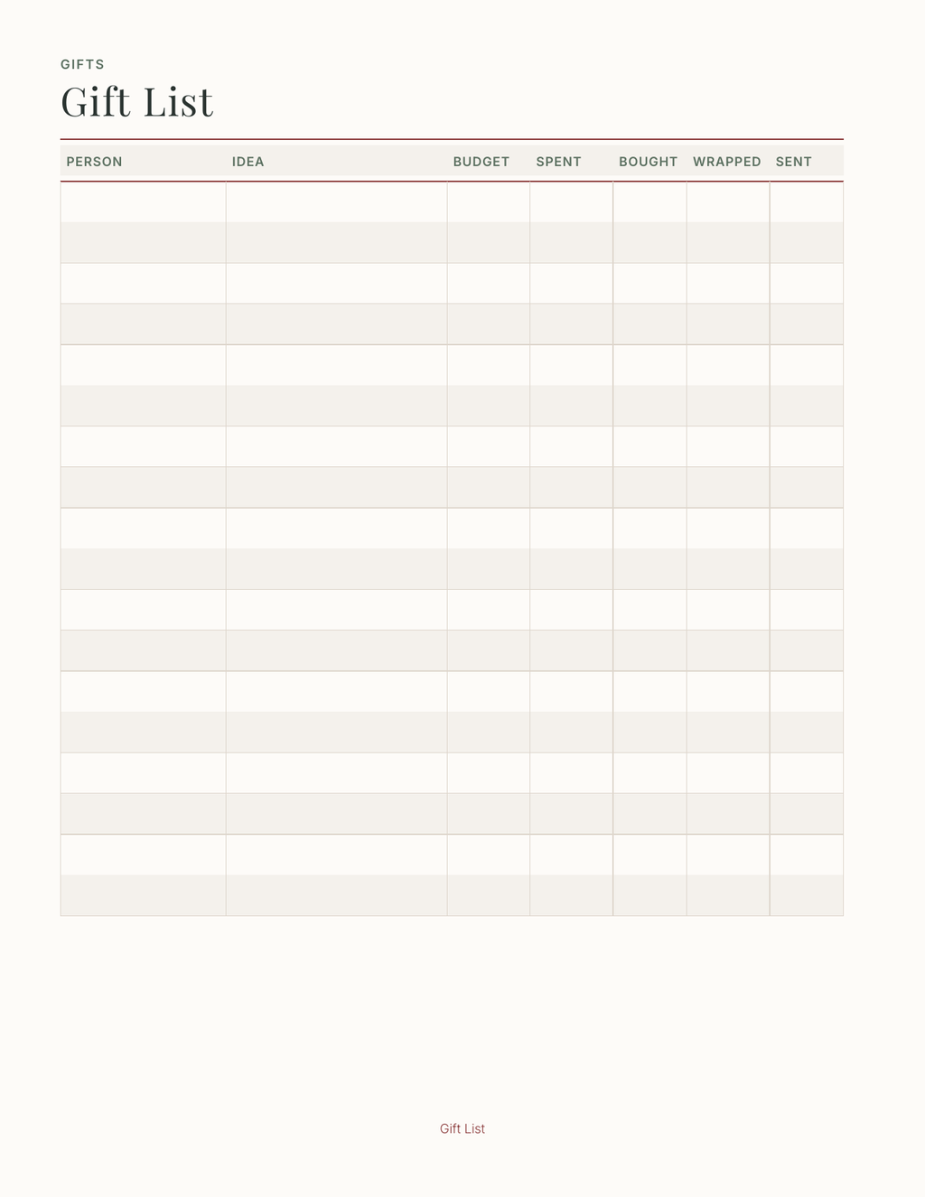 The Christmas Planner 2027 — sample page 2