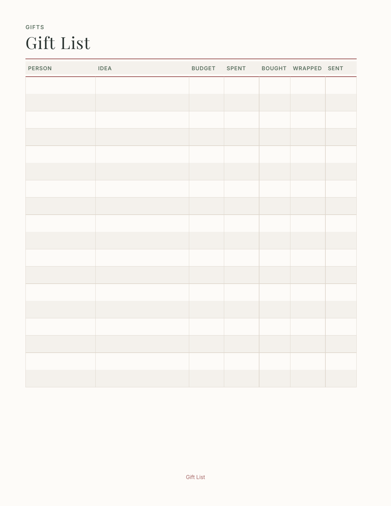 The Christmas Planner 2027 — sample page 2
