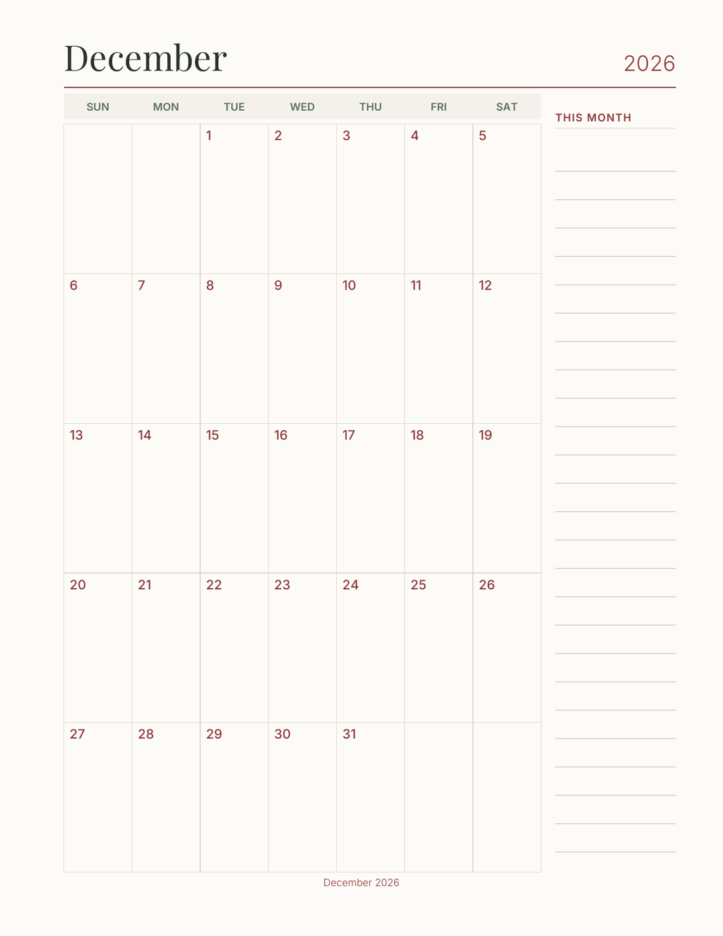 The Christmas Planner 2027 — sample page 7