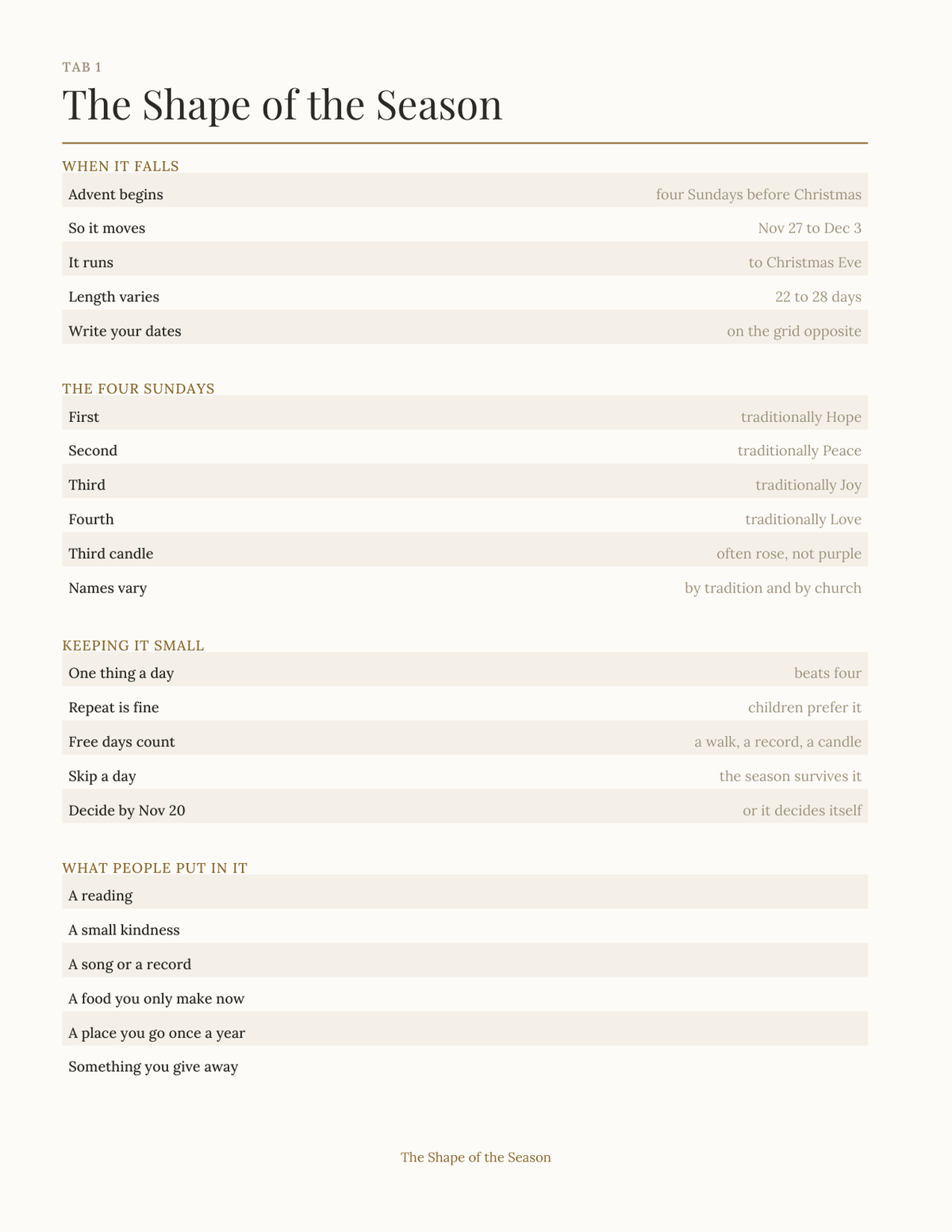 The Advent Daily Planner 2027 — sample page 2