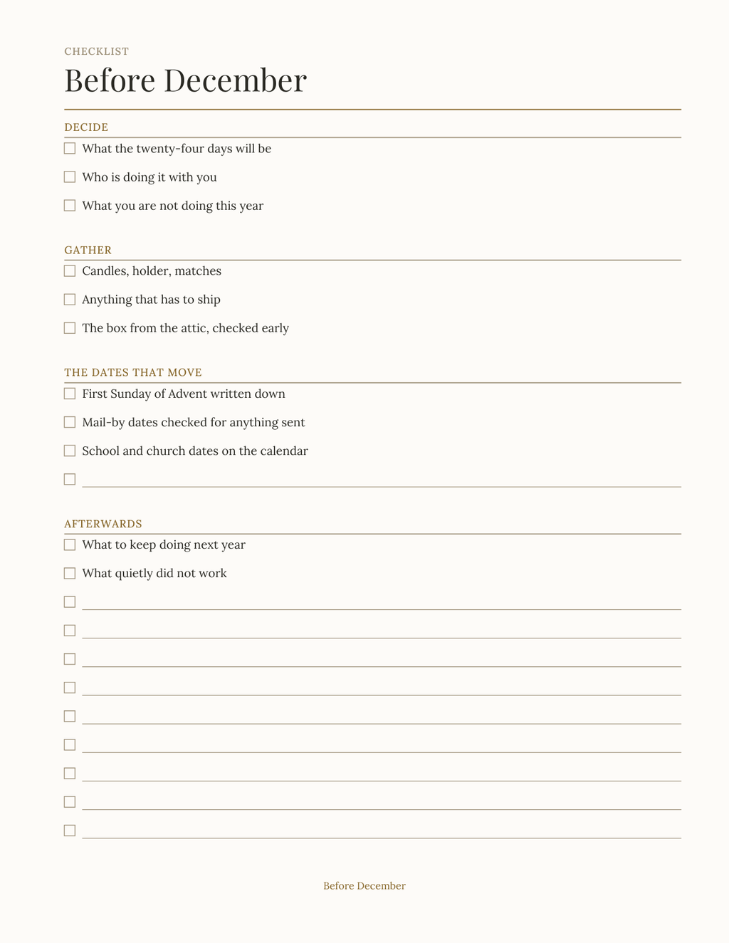 The Advent Daily Planner 2027 — sample page 5