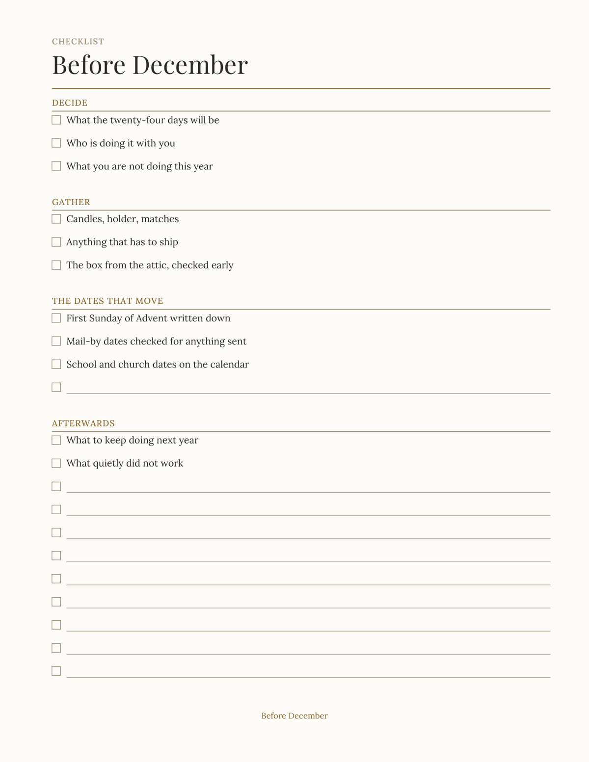 The Advent Daily Planner 2027 — sample page 5