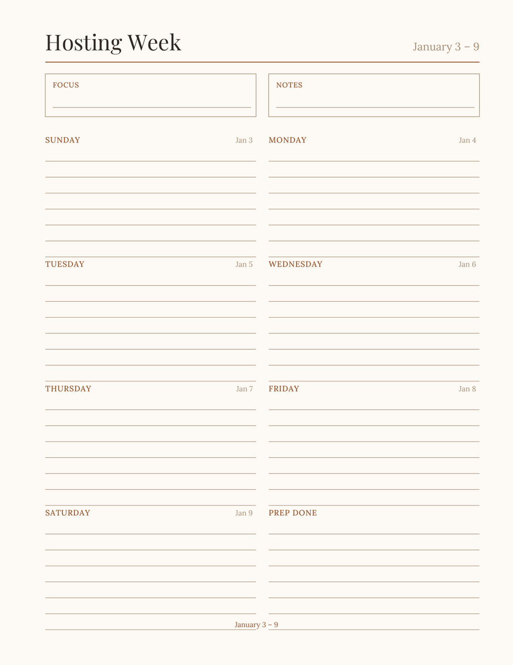The Thanksgiving Hosting Planner 2027 — sample page 7