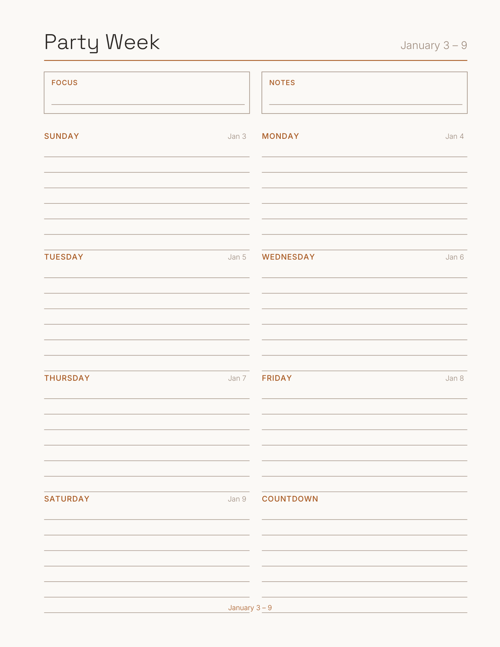 The Halloween & Party Planner 2027 — sample page 7