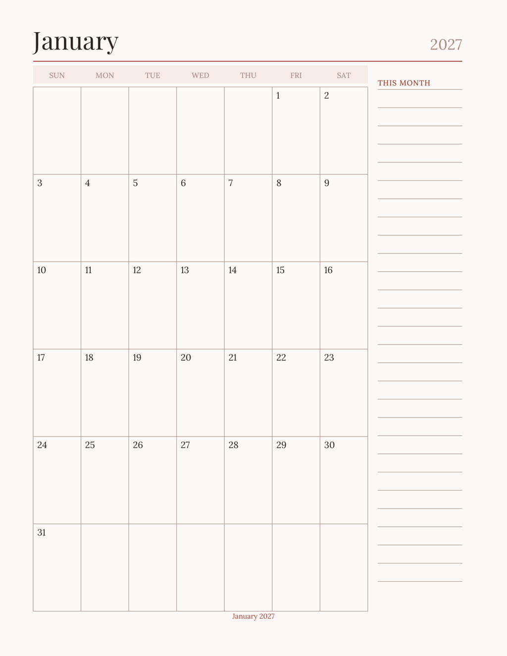 The Lunar New Year Planner 2027 — sample page 6