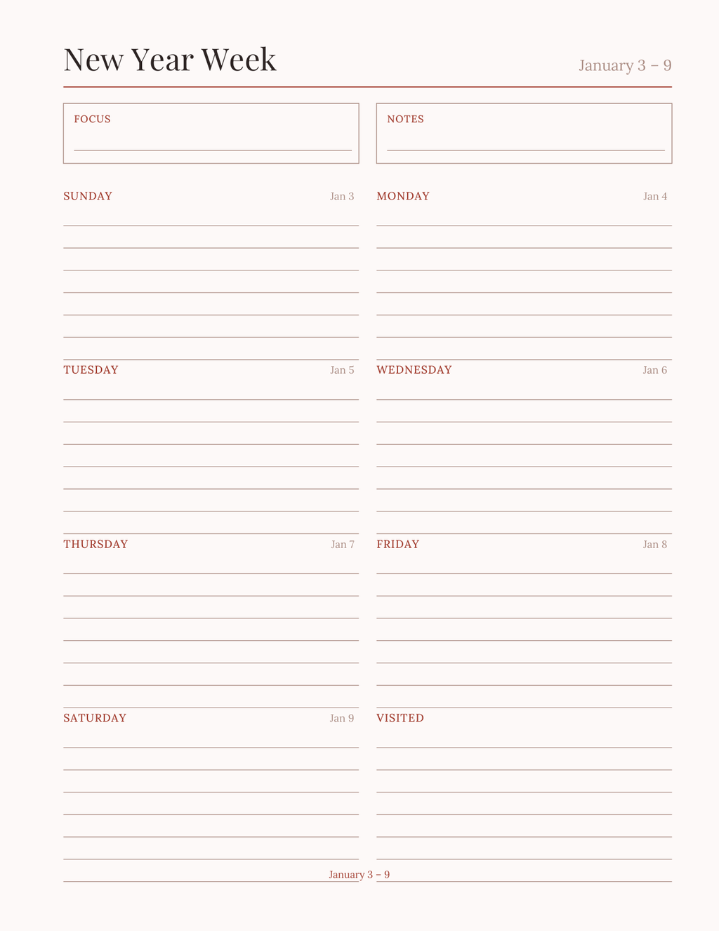 The Lunar New Year Planner 2027 — sample page 7