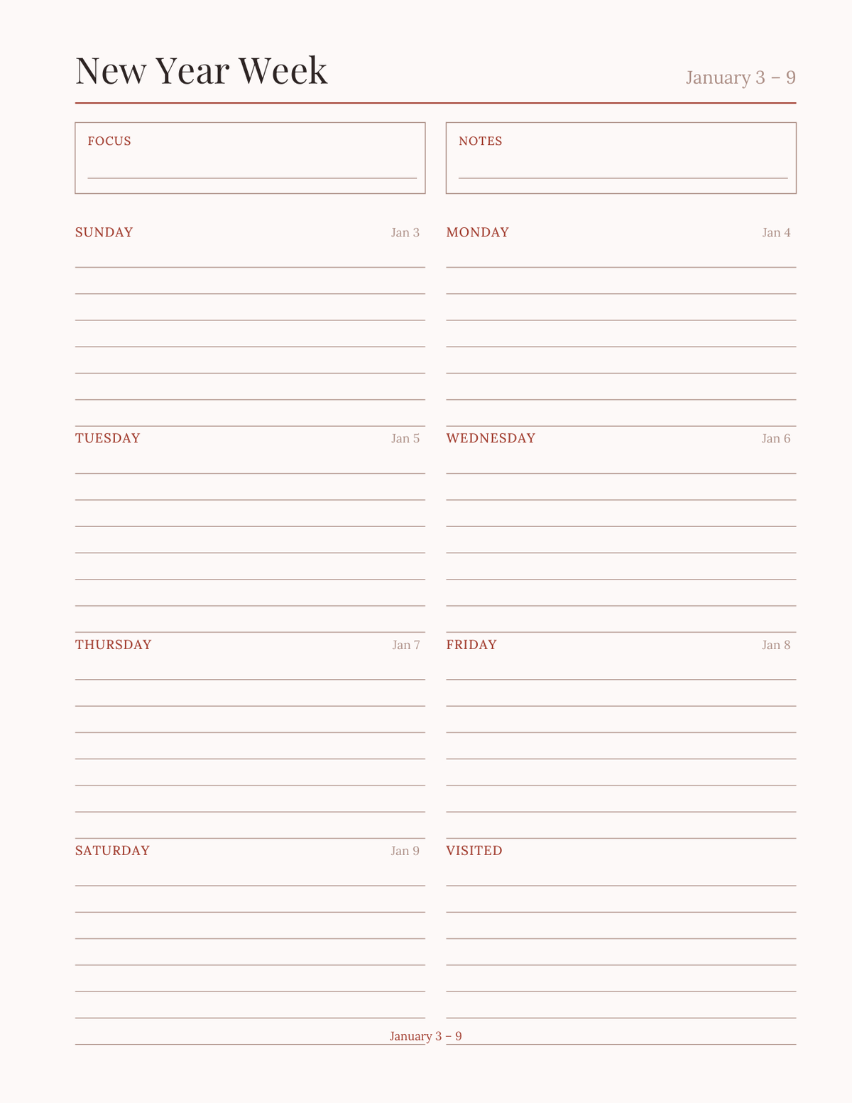 The Lunar New Year Planner 2027 — sample page 7