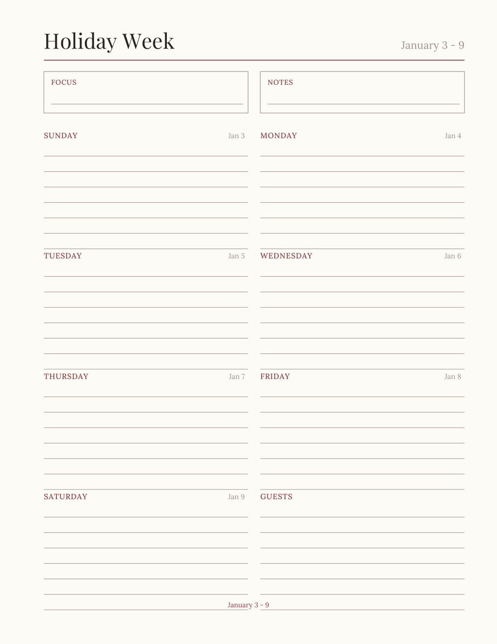 The Passover & High Holidays Planner 2027 — sample page 7