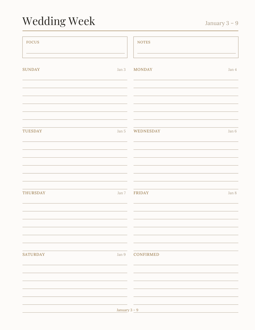 The Wedding Planner 2027 — sample page 7
