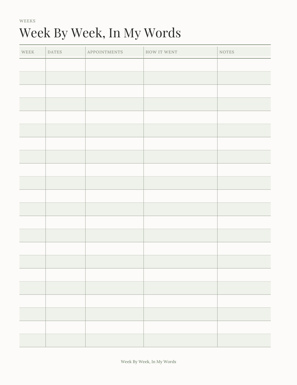 The Pregnancy Planner 2027 — sample page 4