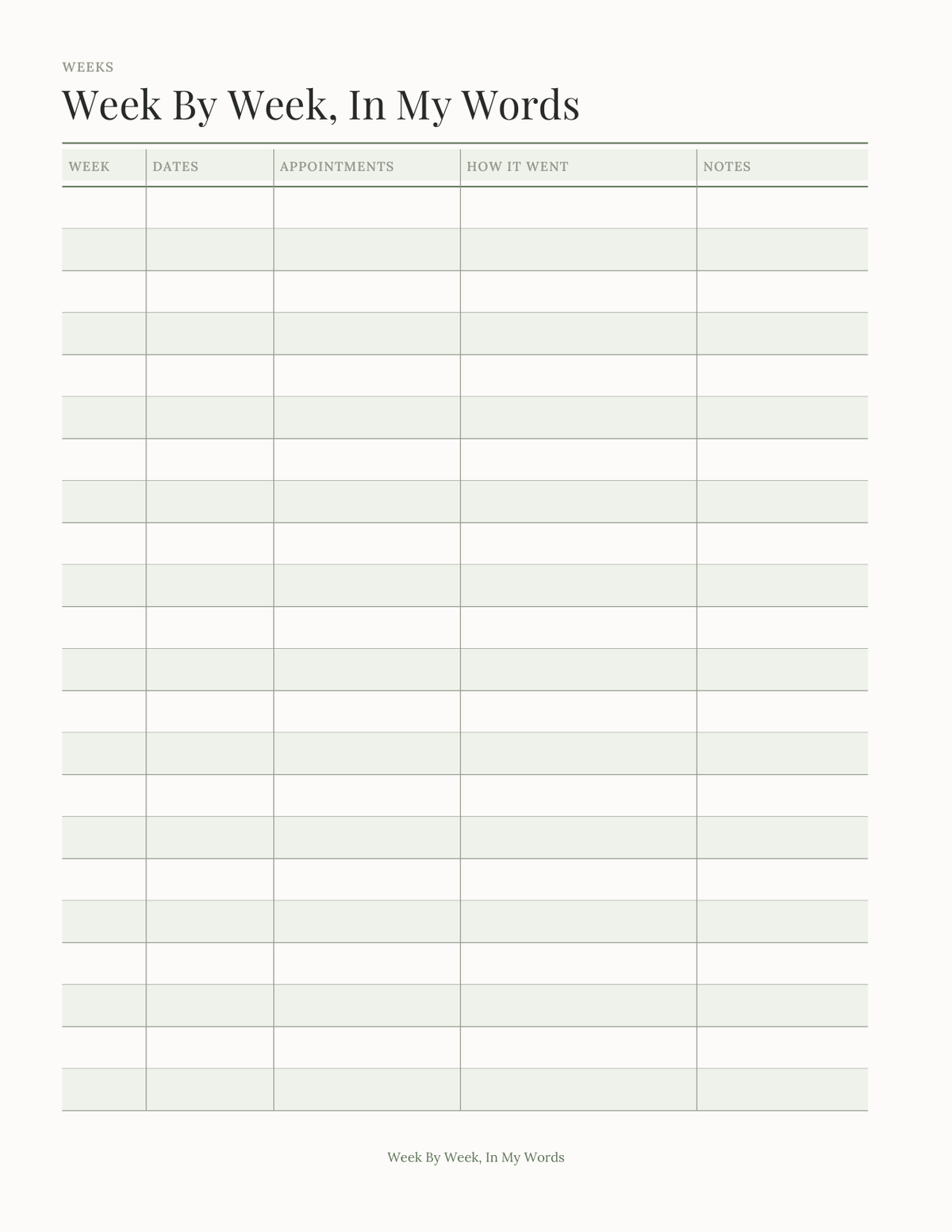 The Pregnancy Planner 2027 — sample page 4