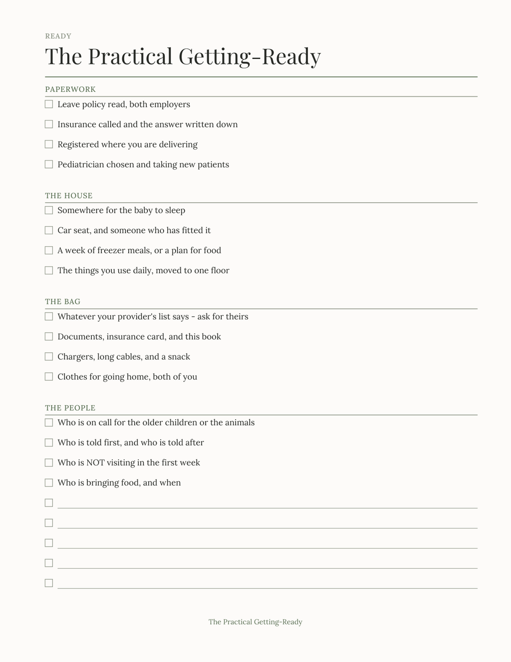 The Pregnancy Planner 2027 — sample page 5