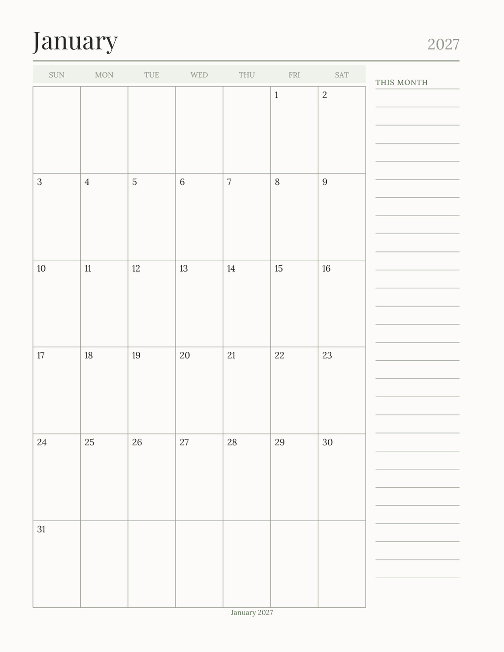 The Pregnancy Planner 2027 — sample page 6