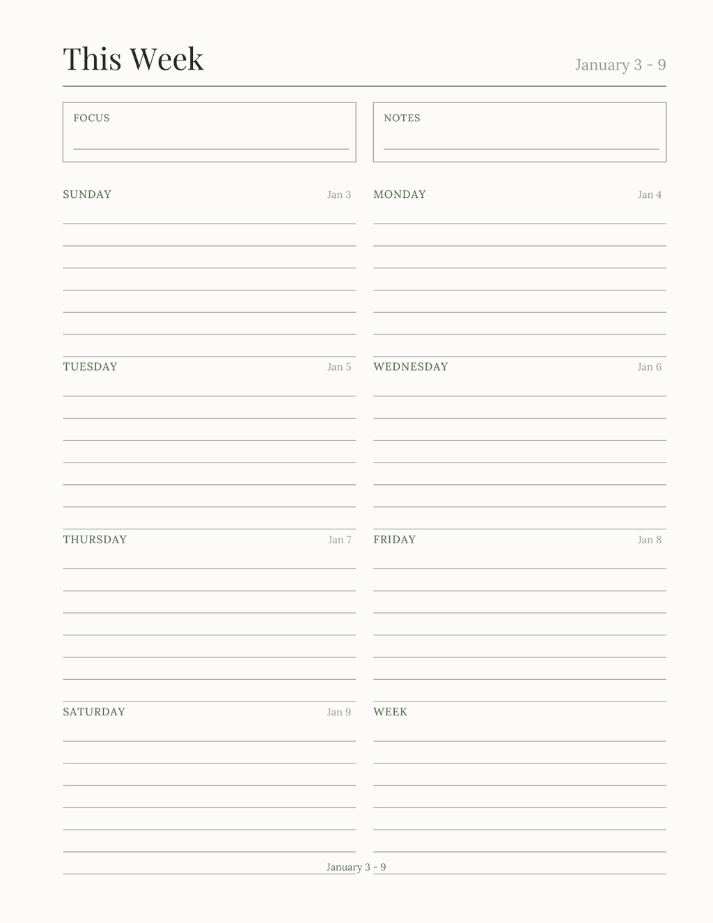 The Pregnancy Planner 2027 — sample page 7