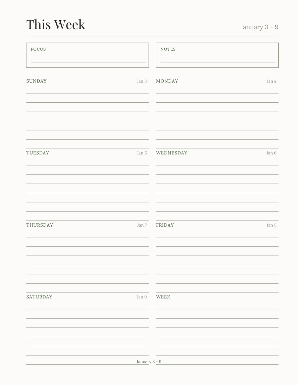 The Pregnancy Planner 2027 — sample page 7
